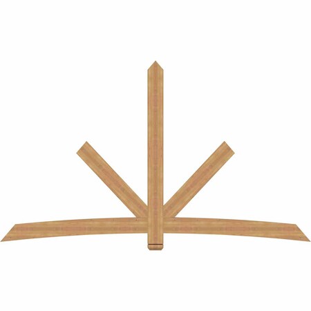 Ekena Millwork Alberta Timber Gable Bracket, Western Red Cedar, 108"W x 63"H x 1 1/2"D x 5 1/2"F, 14/12 Pitch GBW108X63X0206ALB00SWR